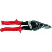 MIDWEST Left hand aviation snip - cuts left curves and cuts straight - RED - 245mm